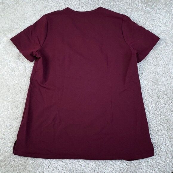 Figs Scrub Set Zamora Jogger & Catarina Top Set Burgundy - Picture 3 of 12